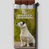 Jack Russell terrieri maitosuklaalevy 100 g tekstillä His master's chocolate