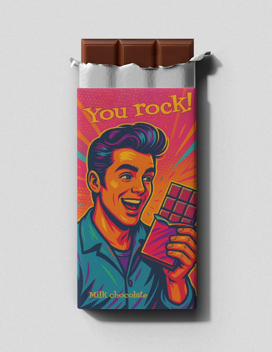 Rockabilly - maitosuklaalevy 100 g
